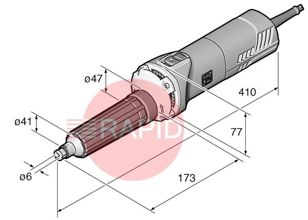 72232060  FEIN GSZ 8-90 PEL 710W Long Neck Die Grinder